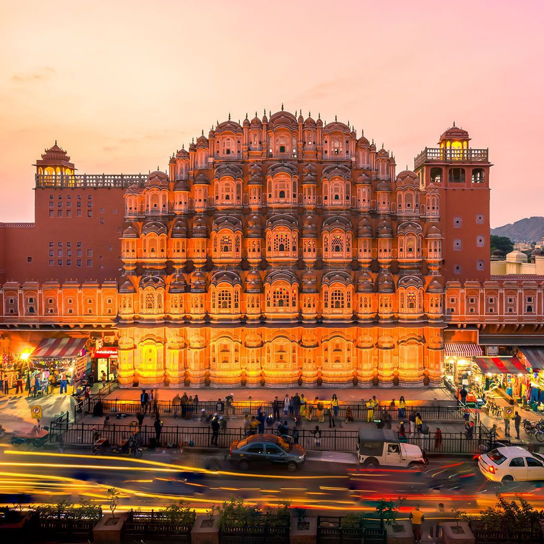Hawa Mahal at sunset – popular tourist travel spot